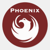 vlag van Phoenix Ronde Sticker (Voorkant)