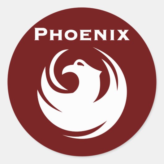 vlag van Phoenix Ronde Sticker (Voorkant)