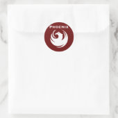 vlag van Phoenix Ronde Sticker (Tas)