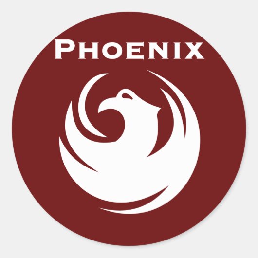 vlag van Phoenix Ronde Sticker (Voorkant)