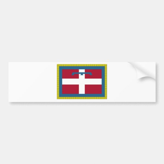 vlag van Piemonte (Italië) Bumpersticker (Voorkant)