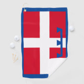 Vlag van Piemonte (Italië) Golfhanddoek (Insitu)