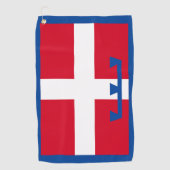 Vlag van Piemonte (Italië) Golfhanddoek (Voorkant)