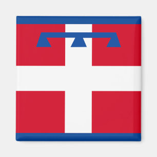 Vlag van Piemonte (Italië) Magneet