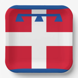 Vlag van Piemonte (Italië) Papieren Bordje