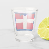 Vlag van Piemonte (Italië) Shot Glas (Achterkant)