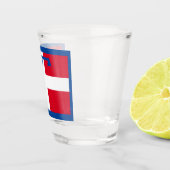 Vlag van Piemonte (Italië) Shot Glas (Rechts)