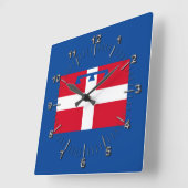 Vlag van Piemonte (Italië) Vierkante Klok (Hoek)