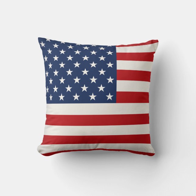Vlag van Pillow Sierkussen-USA Kussen (Voorkant)