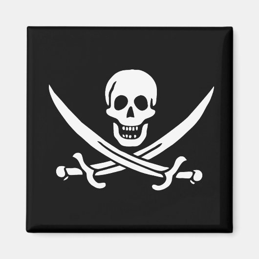 Vlag van Pirate Jolly Roger Magneet (Voorkant)