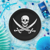 Vlag van Pirate Jolly Roger Papieren Bordje (Feest)