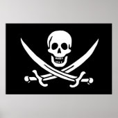 Vlag van Pirate Jolly Roger Poster (Voorkant)