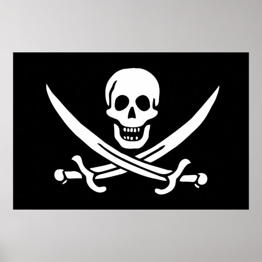 Vlag van Pirate Jolly Roger Poster (Voorkant)