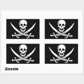 Vlag van Pirate Jolly Roger Rechthoekige Sticker (Vel)