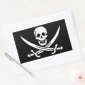 Vlag van Pirate Jolly Roger Rechthoekige Sticker (Envelop)