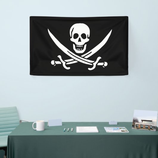 Vlag van Pirate Jolly Roger Spandoek (Beurs)