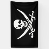 Vlag van Pirate Jolly Roger Spandoek (Verticaal)