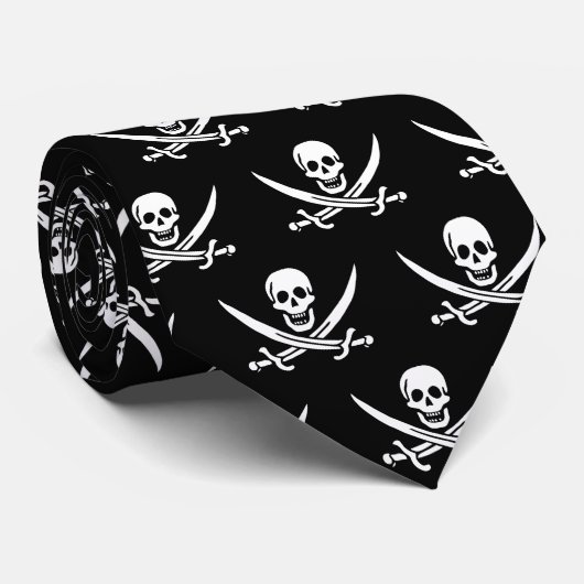 Vlag van Pirate Jolly Roger Stropdas (Opgerold)