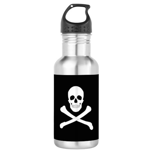 Vlag van Pirate (Jolly Roger) Waterfles (Voorkant)