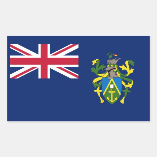 Vlag van Pitcairn-eilanden Rechthoekige Sticker (Voorkant)