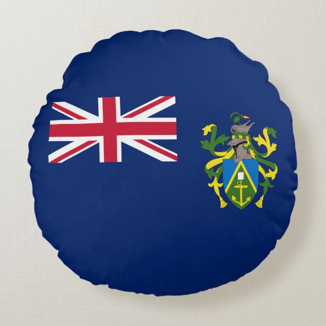Vlag van Pitcairn-eilanden Rond Kussen (Voorkant)