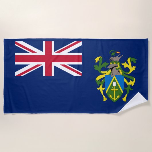 Vlag van Pitcairn-eilanden Strandlaken (Voorkant)