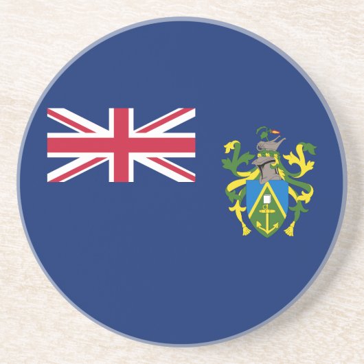 Vlag van Pitcairn-eilanden Zandsteen Onderzetter (Voorkant)