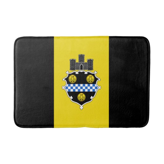 Vlag van Pittsburgh, Pennsylvania Bathroom Mat (Voorkant)
