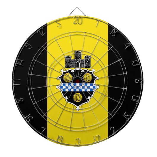 Vlag van Pittsburgh, Pennsylvania Dartbord Met Da (Voorkant)