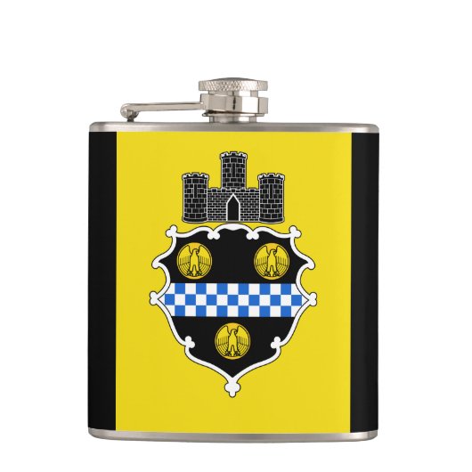 Vlag van Pittsburgh, Pennsylvania Flask Heupfles (Voorkant)