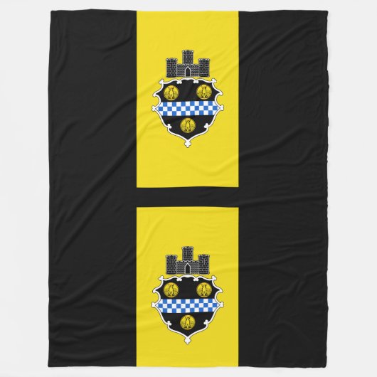 Vlag van Pittsburgh, Pennsylvania Fleece Blanket Deken (Voorkant)
