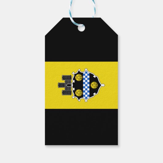 Vlag van Pittsburgh, Pennsylvania Gift Labels Cadeaulabel (Achterkant)