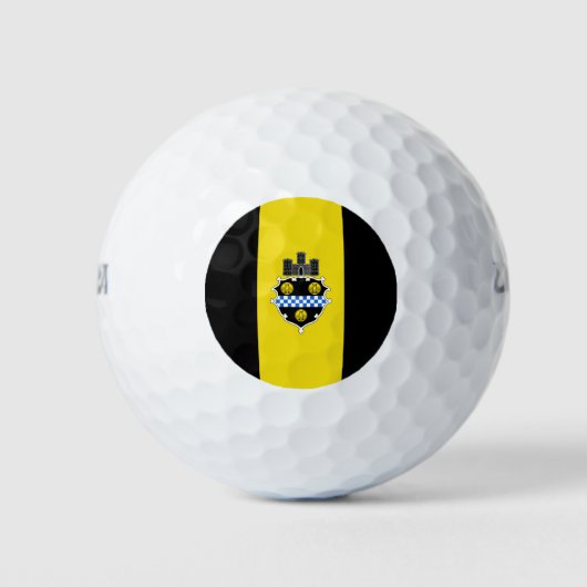 Vlag van Pittsburgh, Pennsylvania Golf Balls Golfballen (Voorkant)