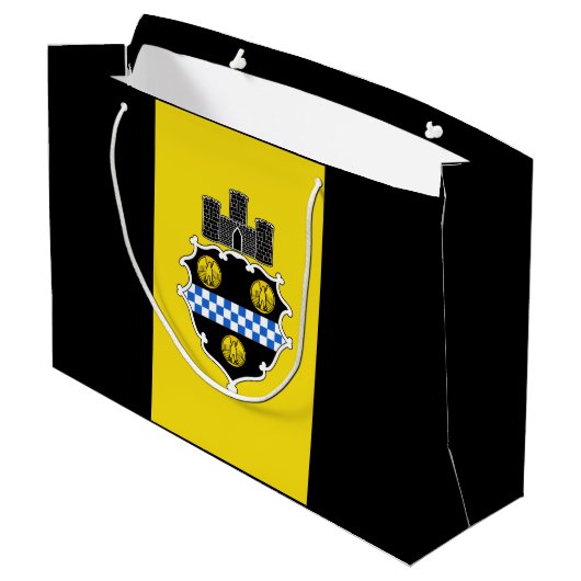 Vlag van Pittsburgh, Pennsylvania Large Gift Bag Groot Cadeauzakje (Achterkant Gekanteld)