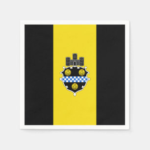 Vlag van Pittsburgh, Pennsylvania Paper Napkins Servet