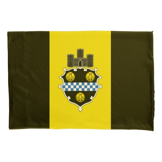 Vlag van Pittsburgh, Pennsylvania Pillowcase Kussensloop (Voorkant)