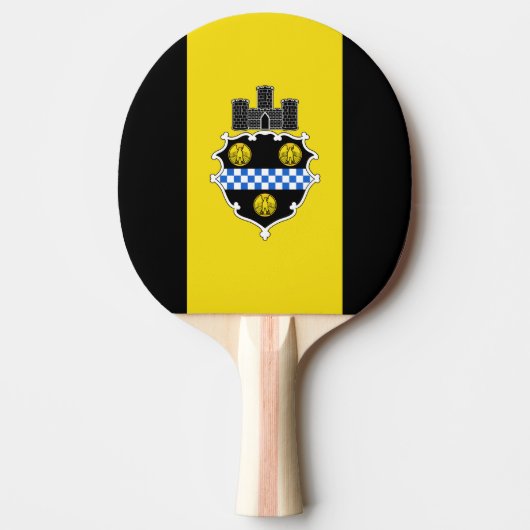 Vlag van Pittsburgh, Pennsylvania Ping Pong Paddle Tafeltennisbatje (Voorkant)
