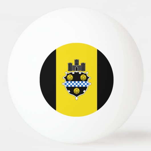 Vlag van Pittsburgh, Pennsylvania Pingpongbal (Achterkant)