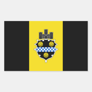 Vlag van Pittsburgh Pennsylvania Rechthoekige Sticker