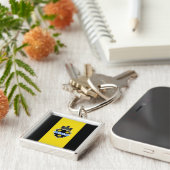 Vlag van Pittsburgh, Pennsylvania Sleutelhanger (Zijkant)