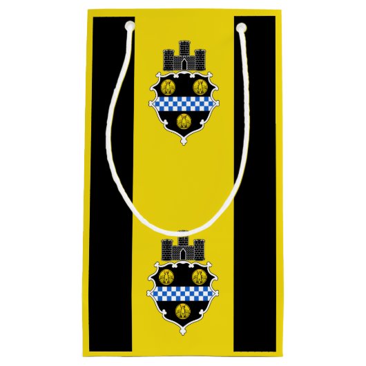 Vlag van Pittsburgh, Pennsylvania Small Gift Bag Klein Cadeauzakje (Voorkant)
