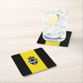 Vlag van Pittsburgh, Pennsylvania Square Paper Coa Kartonnen Onderzetters (Insitu)