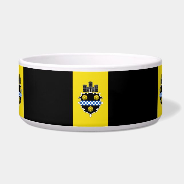 Vlag van Pittsburgh, Pennsylvania Voerbakje (Voorkant)