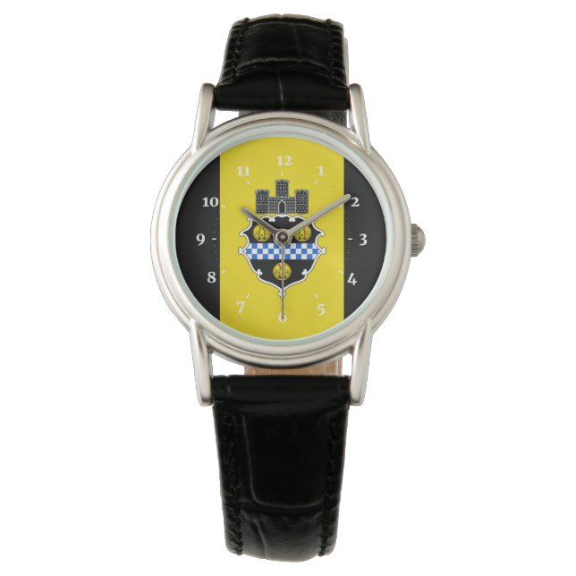 Vlag van Pittsburgh, Pennsylvania Watch Horloge (Voorkant)