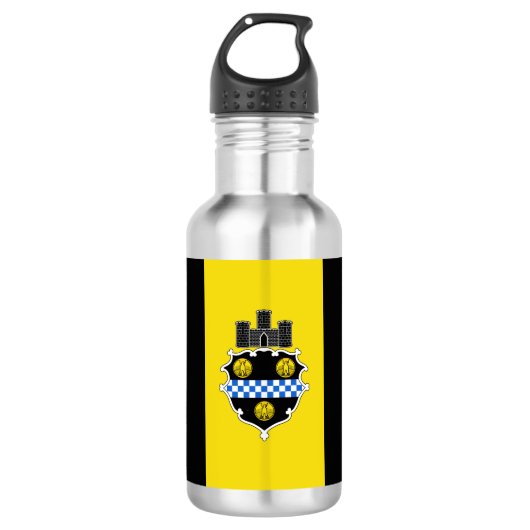 Vlag van Pittsburgh, Pennsylvania Water Bottle Waterfles (Voorkant)