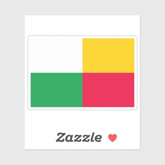 Vlag van Plzeň, Tsjechië Sticker (Vel)