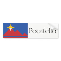 Vlag van Pocatello, Idaho bumper sticker
