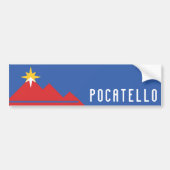 Vlag van Pocatello, Idaho Bumpersticker (Voorkant)