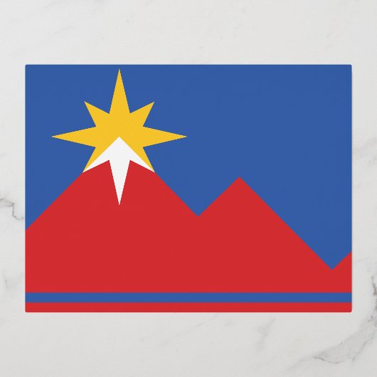 Vlag van Pocatello, Idaho Folie Feestdagen Briefkaart (Voorkant)
