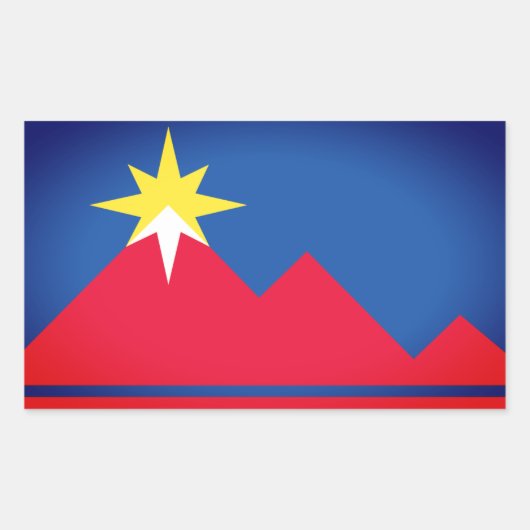 Vlag van Pocatello, Idaho Rechthoekige Sticker (Voorkant)